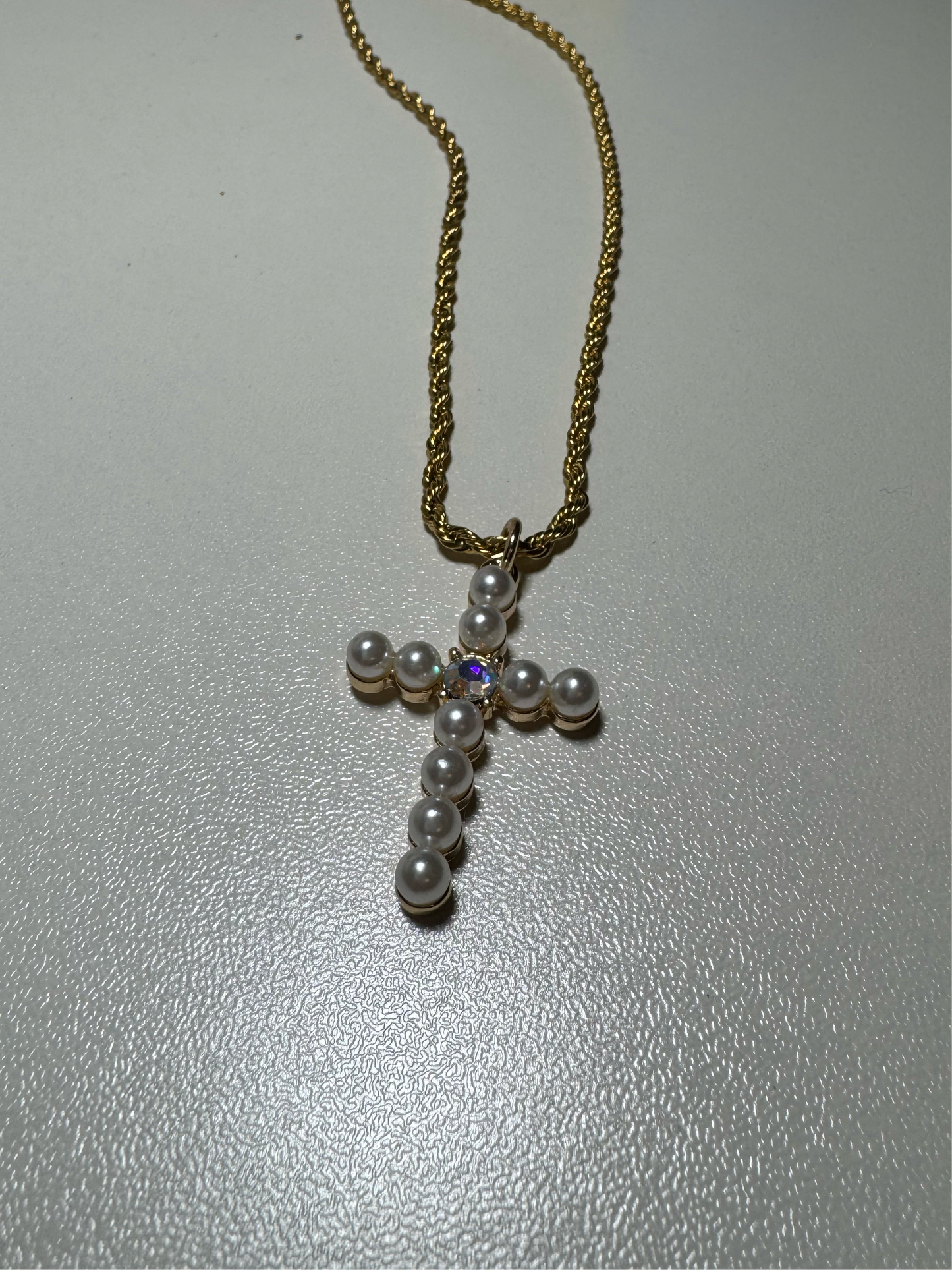 Pearl Cross Necklace